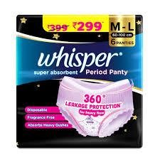 Whisper Periods Pads 6 N-mrp-399-osp-375
