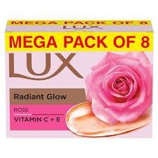 Lux Radiant Glow Rose Soap 4x48GM-mrp-10x4-osp-40
