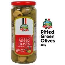 Caneen Pitted Green Olives 450GM-mrp-210-osp-210