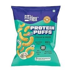 Fit & Flex Protein Puffs Cream & Onion 55 GM-mrp-50-osp-50