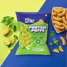 Fit & Flex Protein Puffs Lemon & Mint 55 GM-mrp-50-osp-50