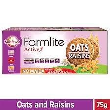 Sunfeast Farmlite Oats & Raisins Cookies 75G-mrp-30-osp-30