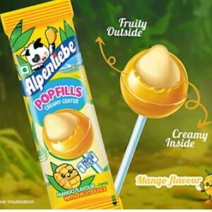 Alpenliebe Ice Cream Shaped Pop Mango 16G