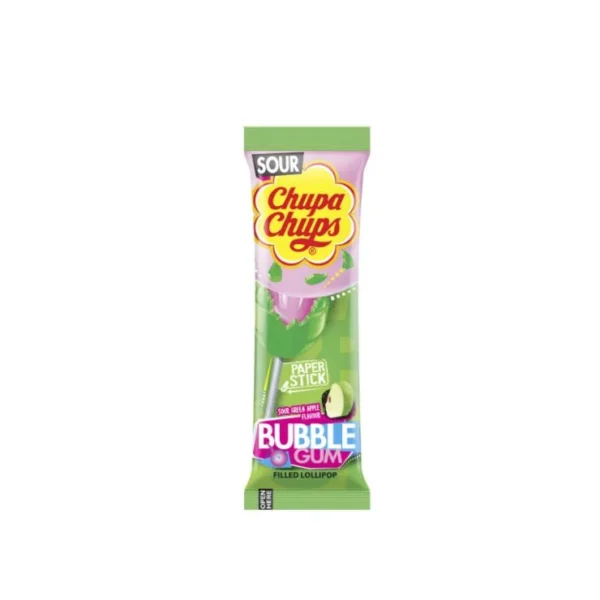 Chupa Chups Sour Green Apple Gum 11 GM