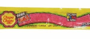 Chupa Chups Sour Belt Strawberry Soft Candy 9GM