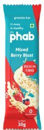 Phab Granola Bar Mixed Berry Blast 30G