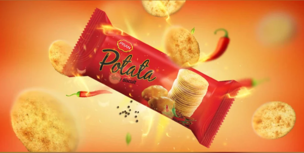 Pran Potato Spicy Biscuits 75G