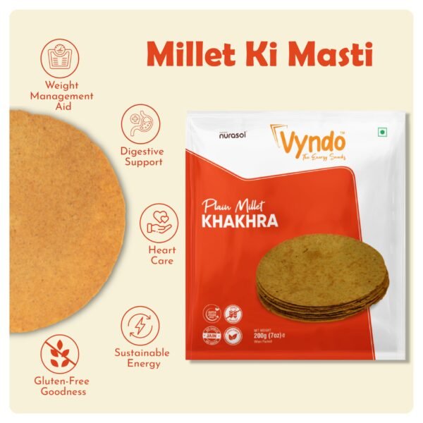 Vyndo Plain Millet Khakhra 200g