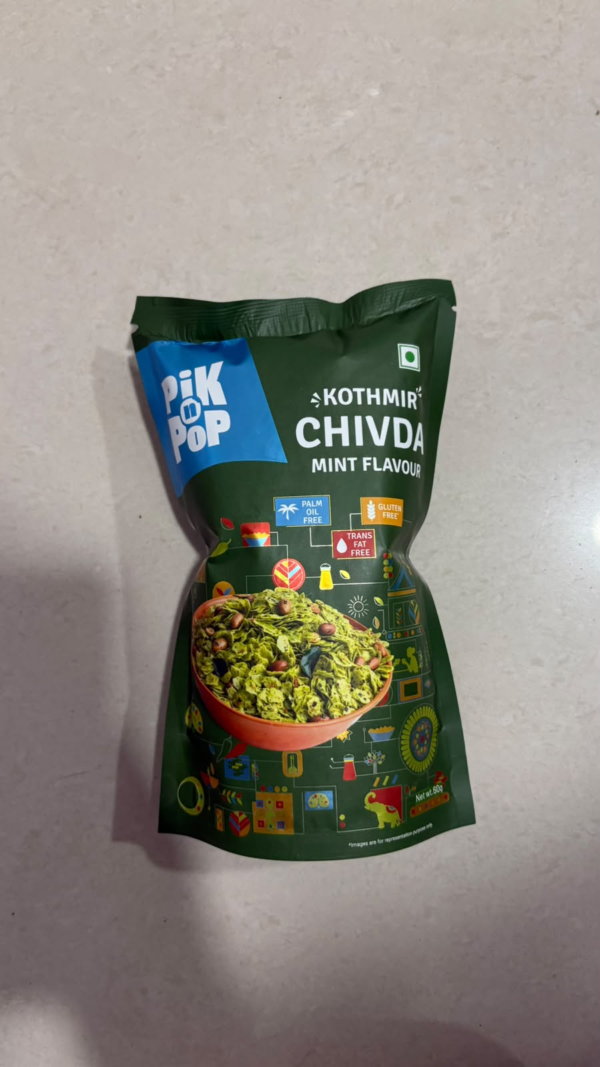 Pik N Pop Kothmir Chivda Mint Flavour 60GM
